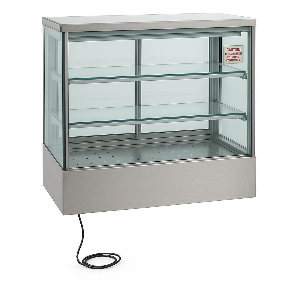 Vitrine de sobrepor vidro reto