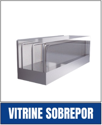 Vitrine expositora sobrepor